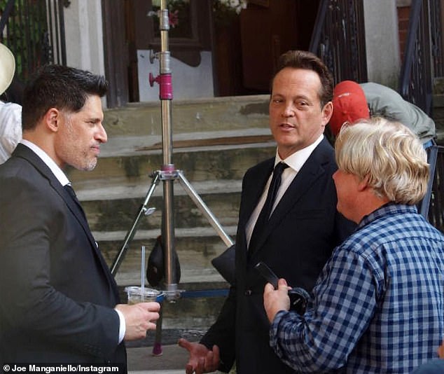 Manganiello will next play the best friend of Enoteca Maria owner Joe Scaravella (Vince Vaughn, M, pictured in June) in Stephen Chbosky's upcoming Italian-American cooking comedy Nonnas (right).