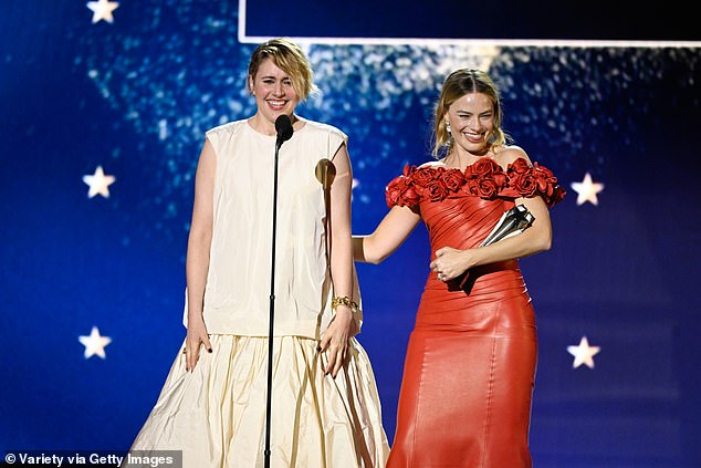 The director and actress were photographed on stage at the Critics' Choice Awards in LA on January 14