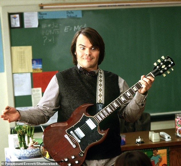 The Emmy-winning actor looked unrecognizable from his School of Rock heyday.  Pictured in 2003