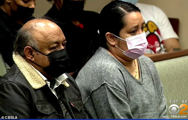 Six of the siblings, who were minors at the time, were then placed in foster care under Marcelino and Rosa Olguin (pictured at their arraignment last December), who are now accused of child abuse against multiple foster children.