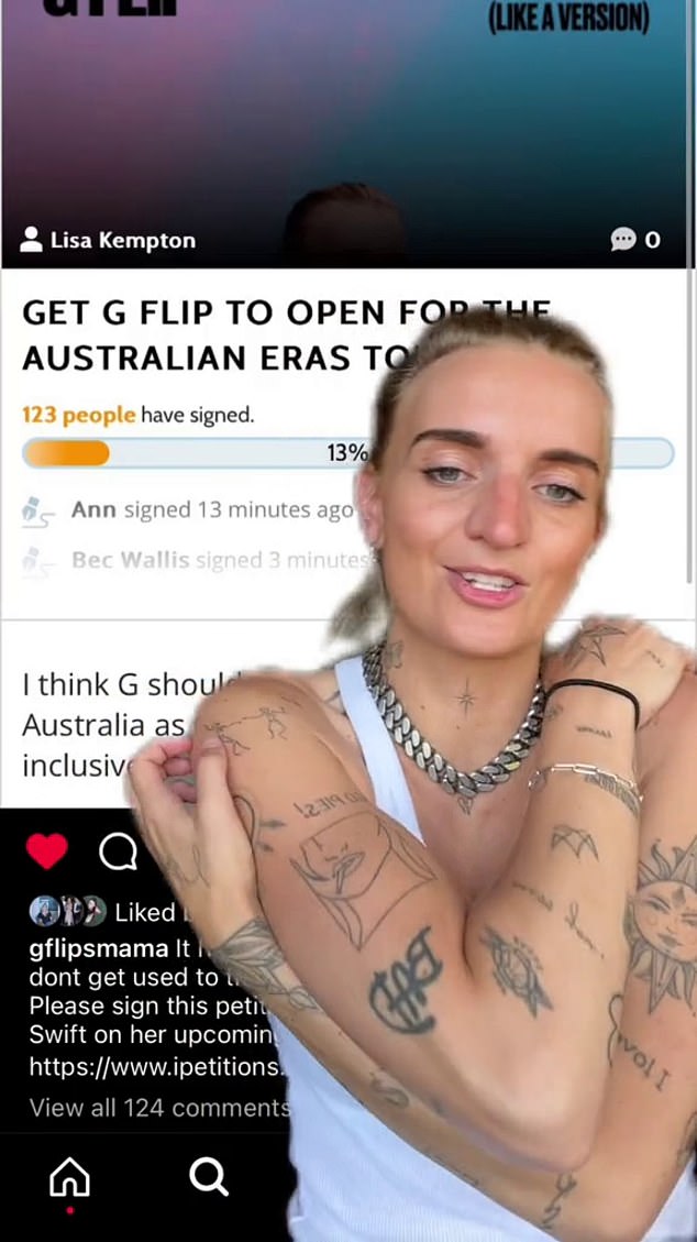 The Australian star posted a video to TikTok this week, showing the petition page their mother Lisa had set up