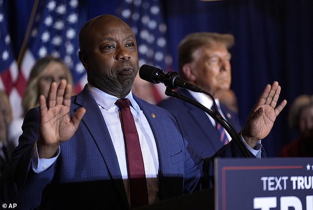 Trump's former challenger and endorser, South Carolina Senator Tim Scott, declared on stage with Trump that the election is 'over'