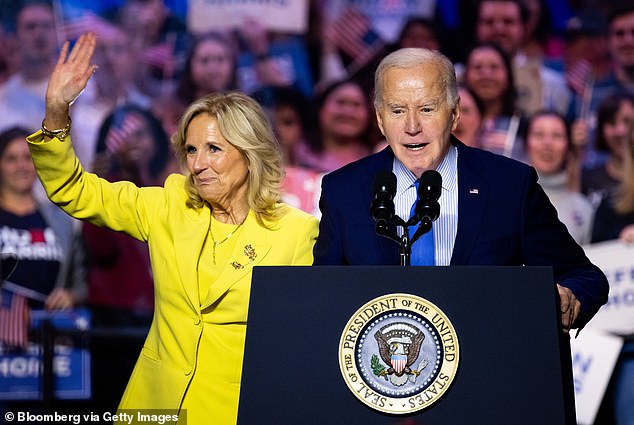 President Biden, along with First Lady Jill Biden, declared at a meeting on reproductive freedom on the night of the New Hampshire primary that the evening's results mean the race is now destined for a rematch of the 2020 election with Trump.