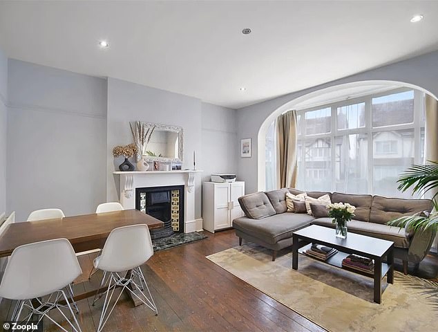 The ground floor apartment of the property is for sale for £352,000 through agents eXp World UK