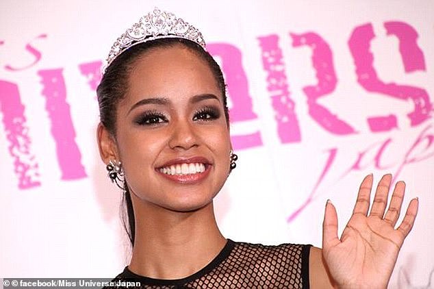 Ms Shiino's victory comes after a similar debate emerged in 2015 when Ariana Miyamoto (pictured) became the first biracial woman to be crowned Miss Japan