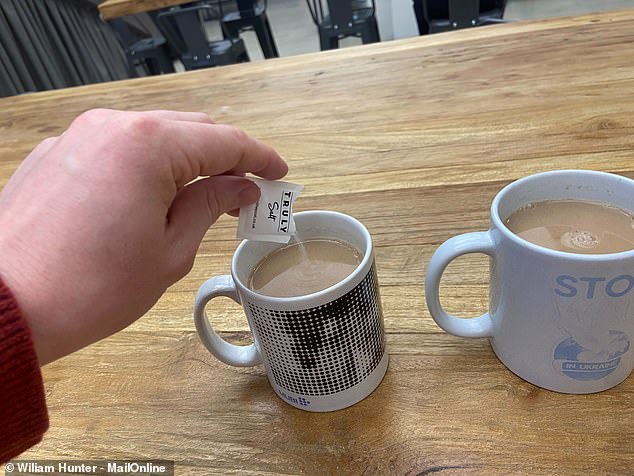 Breaking all the rules, we added a pinch of salt to the 'perfect' cup of (right) to see if it would really be less bitter.  By comparison, the regular cup of tea (left) was left unseasoned