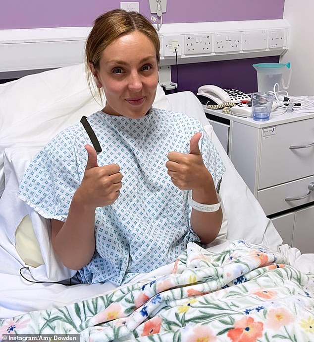 Since her diagnosis, Amy has been regularly sharing health updates on Instagram.  During her chemo treatment, she at one point suffered from sepsis and a blood clot in her lung