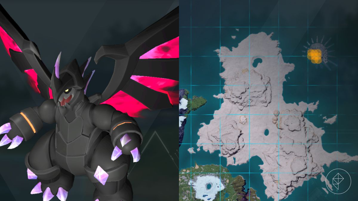 Astegon location marked on the Palworld map.