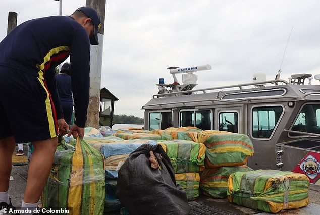 Colombian authorities on Saturday intercepted a 795 kilo cocaine shipment destined for Central America