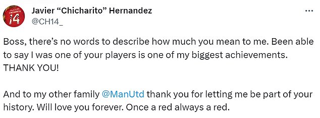 1706130917 79 Former Manchester United and West Ham striker Javier Hernandez rejoins