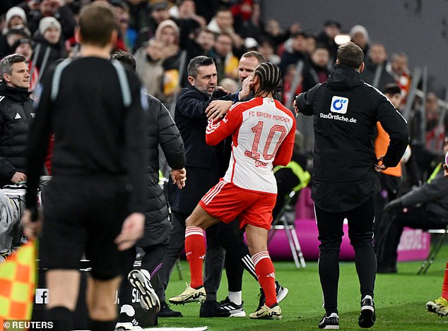 Bjelica then shoved Bayern's number 10 in the face twice in a moment of madness