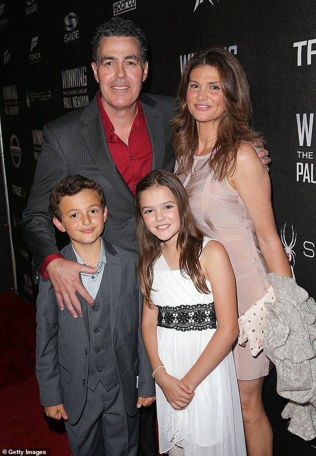 Paradise and Carolla have 17-year-old twins Natalia and Santino 'Sonny' Richard Carolla, shown in April 2015 in Los Angeles