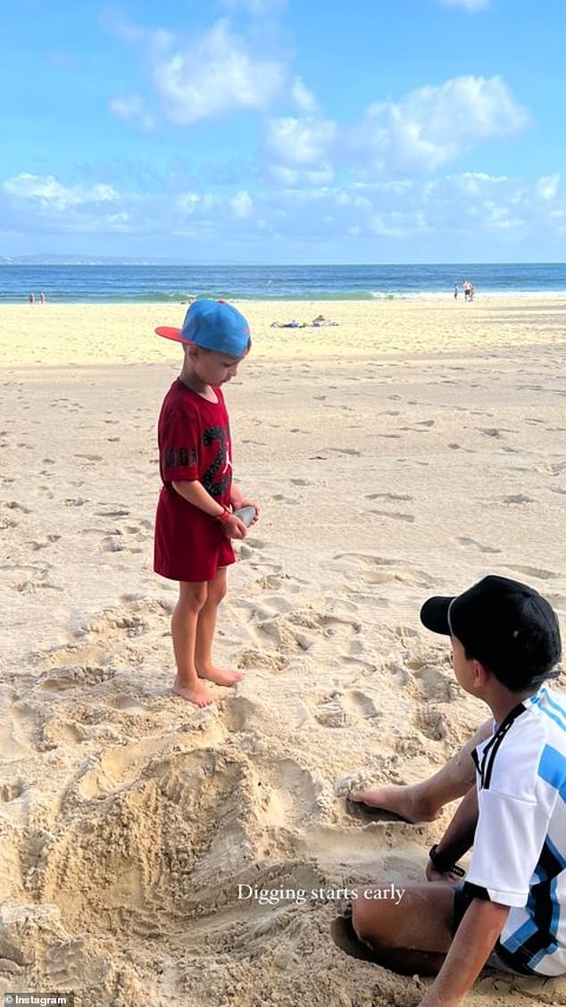 Nadia also shared the day with her two sons, Aston and Henley, whom she shares with ex-husband Jimmy Bartel