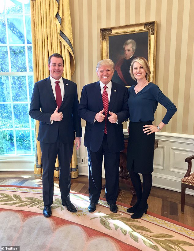 Jeff DeWit and his wife Marina with President Donald Trump.  DeWit was elected chairman of the Republican Party of Arizona last year.  Shortly afterwards, he urged Kari Lake to step back from politics for two years.  “There are very powerful people who want to keep you out,” he told you