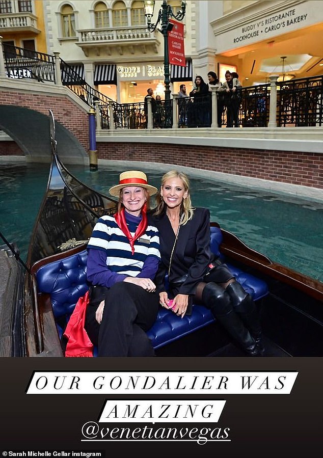 The mother of two, who shared her children with husband Freddie Prinze Jr., also took a solo gondolier ride which she described as 
