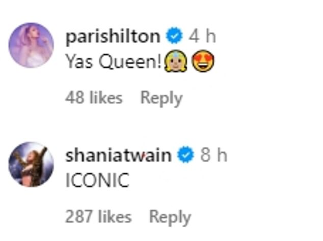 Fans congratulated the pop music queen on the social media platform, including country-pop crossover legend Shania Twain, who wrote 