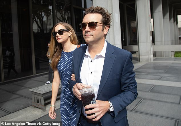 Masterson arrives at the Clara Shortridge Foltz Criminal Justice Center in Los Angeles with wife Bijou Phillips for his trial on May 31, 2023