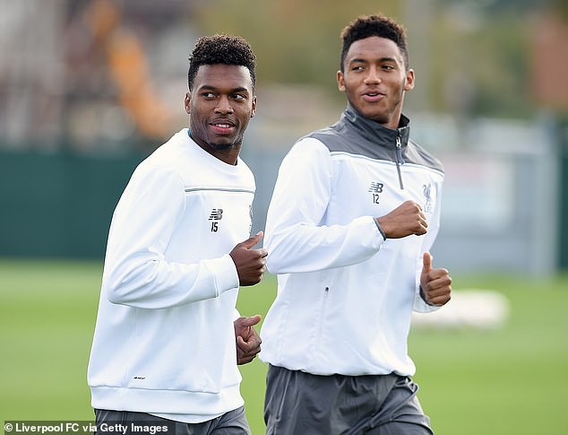 Daniel Sturridge (pictured left in 2015) in his expert service reflected on the time when Gomez (right) felt like a 'baby brother'