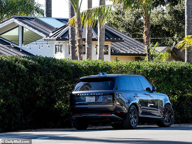 She was seen in her Range Rover dropping her new man off at his palatial home in Montecito - less than five minutes from her own home - after a short getaway together