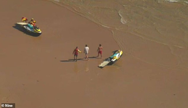 Four people were killed after a mass drowning incident on Phillip Island beach on Wednesday (scene pictured)