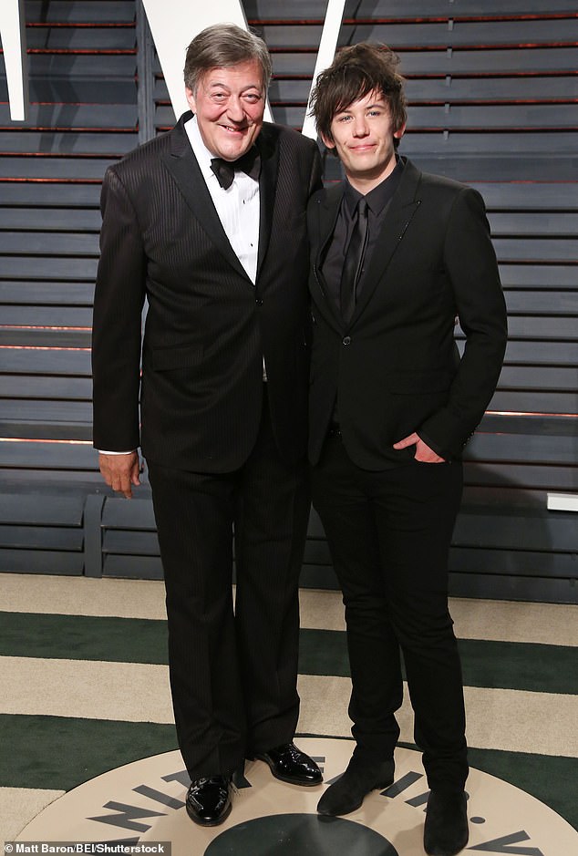 Stephen and Elliott – who is 30 years his junior – tied the knot in January 2015, just 10 days after announcing their engagement (pictured at the 2017 Vanity Fair Oscar Party)