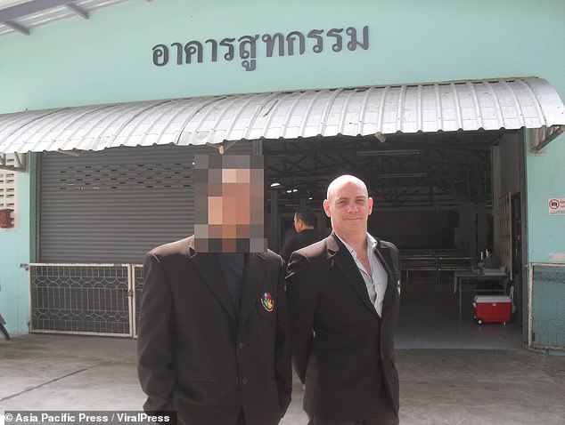 Brown is pictured working at the school, which charges parents up to THB 300,000 (£6,600) a year in fees