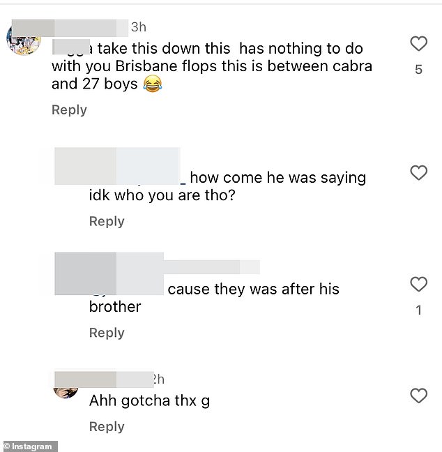 Those who commented on the video said the gang of attackers were actually after the boy's brother