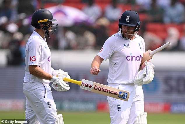 It took the Yorkshiremen in Joe Root (left) and Jonny Bairstow to turn the tide at 61 for the fourth wicket