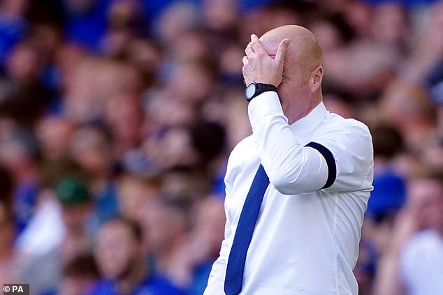 Toffees boss Dyche confirmed there is no 'timetable' yet for his return to the first team