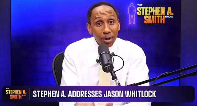 Smith responded by calling Whitlock a 'b****' and a 'fat piece of s***' on his programme