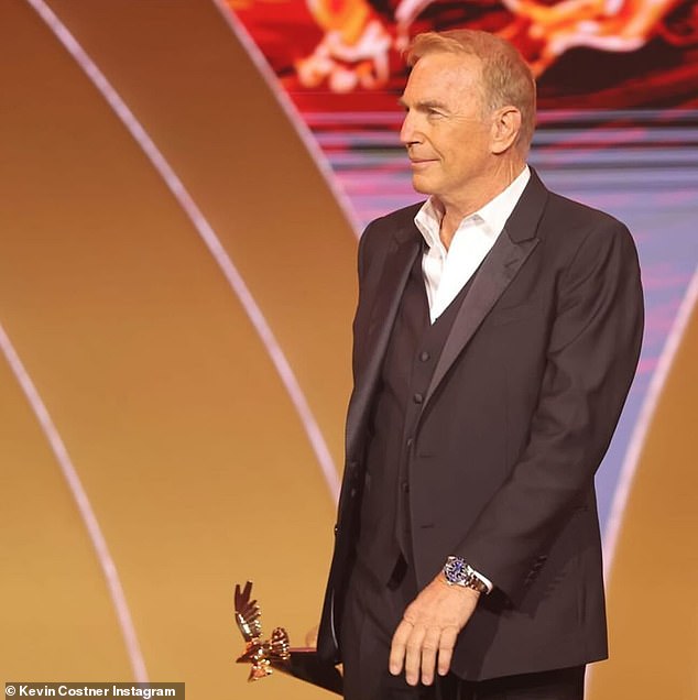 The acclaimed actor, 69, who plays John Dutton III in the Western drama, expressed his 'heartfelt gratitude' after winning a Joy Award for his performance in film and TV