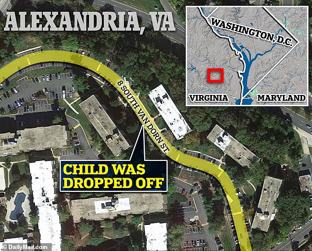 The child, believed to be between one and two years old, was dropped off at an apartment complex at 8 South Van Don Street in Alexandria on Wednesday evening around 9:45 p.m., authorities said.