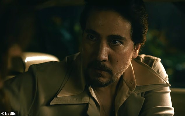 He appears a few times in the first episode of the six-part Netflix series