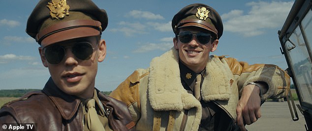 Austin Butler as Major.  Gale 'Buck' Cleven and Callum Turner play Major.  John 'Bucky' Egan