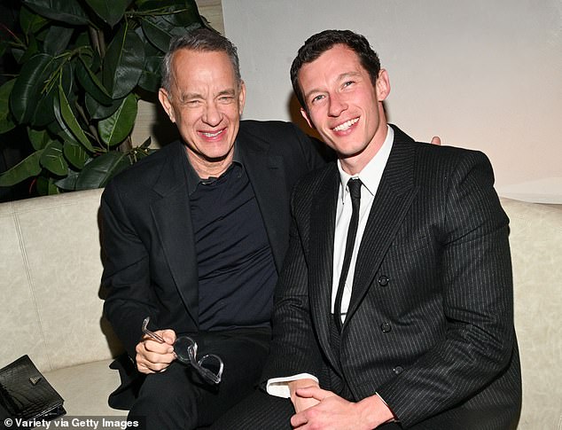 Tom Hanks and Callum Turner at the premiere of "Masters of the air" in Los Angeles