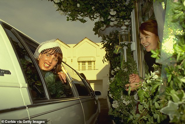 The invention of the drive-through wedding meant that couples didn't even have to get out of their cars to get hitched