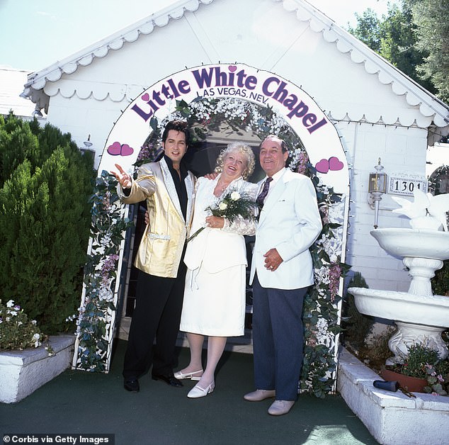 When Elvis reached out and took Charolette's hand to bring her onto the stage, she got the idea for an Elvis impersonator wedding.  It was an instant success and couples flocked to the chapel