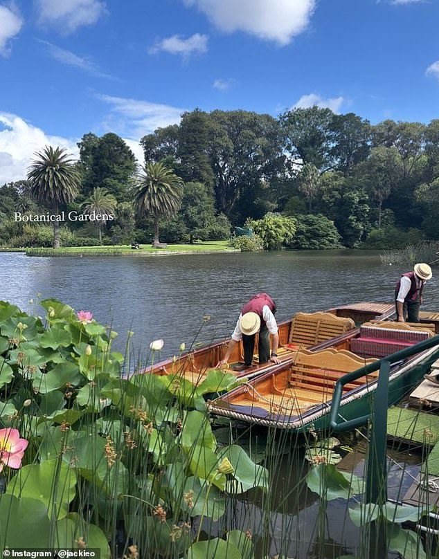 The radio host, 48, shared a photo on Instagram of a punt boat as she prepared to spend the day in Melbourne