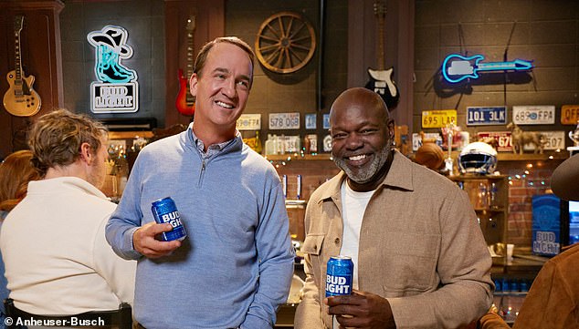 NFL legends Peyton Manning and Emmitt Smith appeared in a Bud Light commercial in December as the brand tries to distance itself from the backlash over the Mulvaney partnership