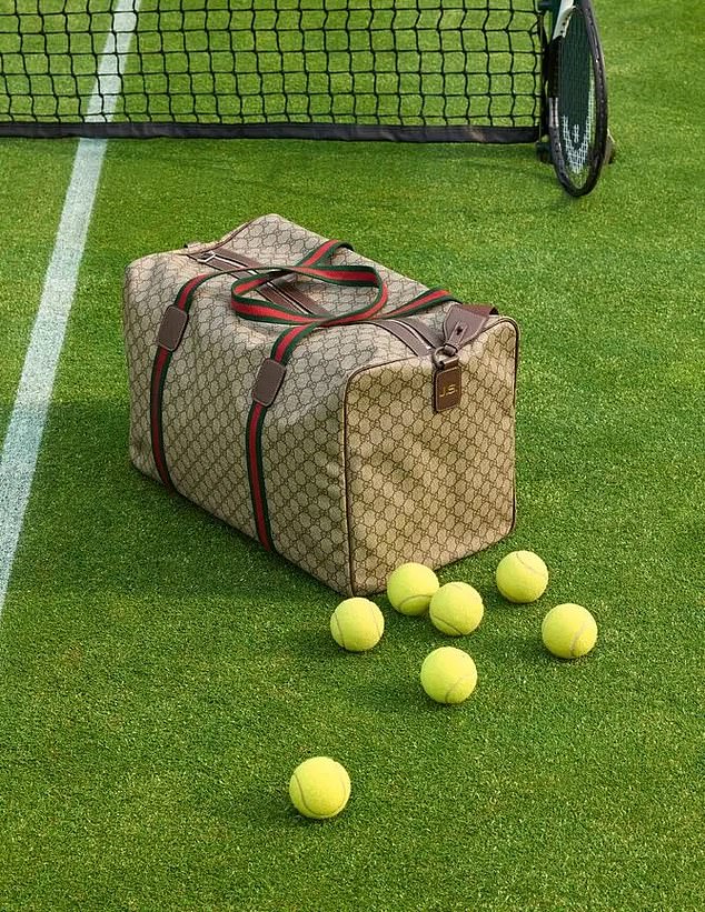 It is the first time a player has carried a luxury bag on Wimbledon's Center Court