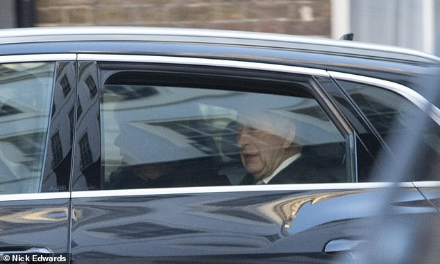 TODAY - King Charles III is photographed leaving Clarence House in London this morning