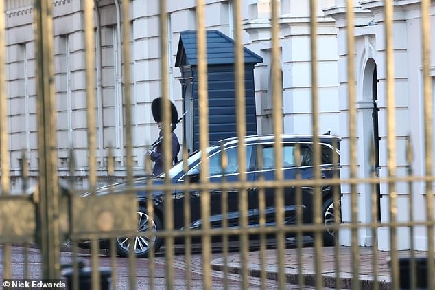 TODAY - The King is being driven from his Clarence House residence in London this morning