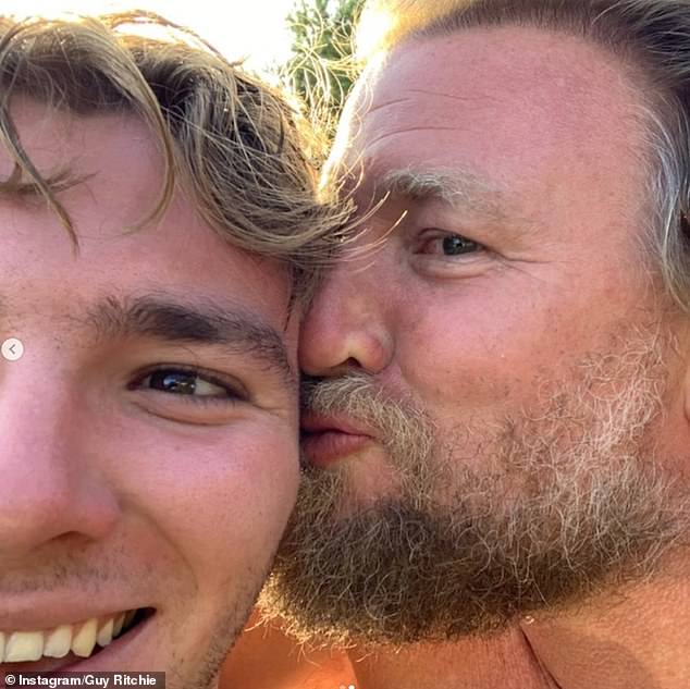 Rocco's father Guy Ritchie previously took to Instagram to share a sweet selfie of the pair, telling his eldest: 'You've given me more than I can ever give you'