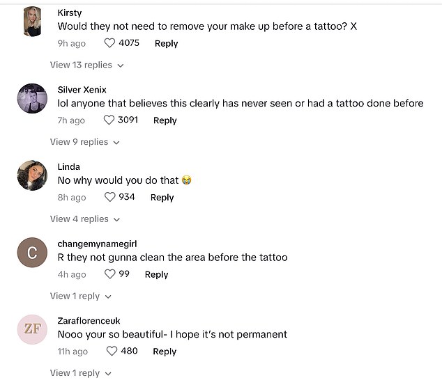 People flooded Demi's post with comments below - with some praising the bold choice, while others questioned whether the tattoo could even be permanent