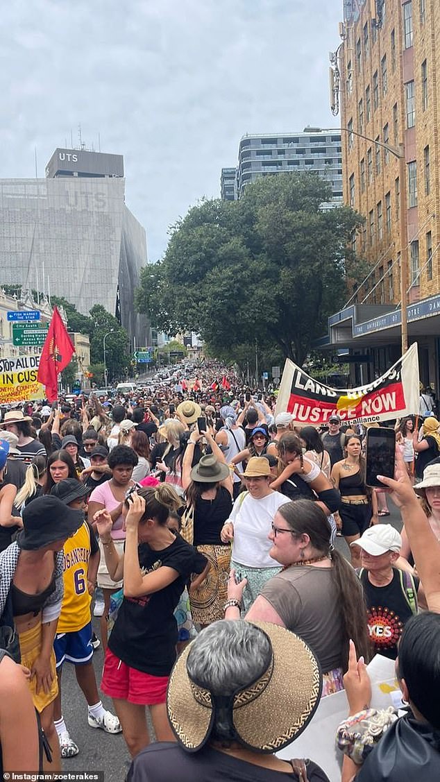 Likewise, the Talk to Me star shared images of the crowd throbbing with banners