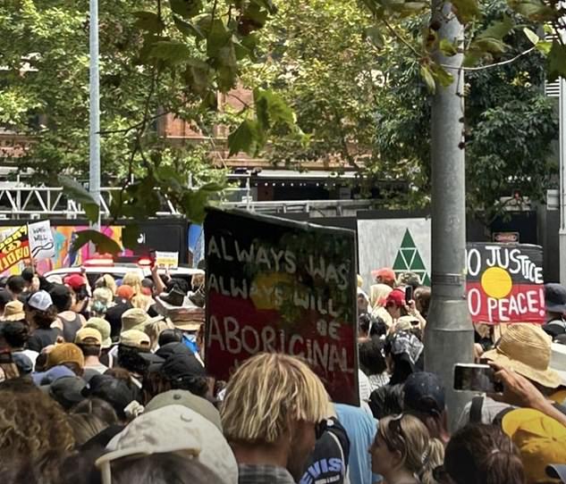 Lincoln shared a photo on his Instagram as he joined thousands of people across the country to protest Australia Day on January 26 and for the rights of indigenous people.