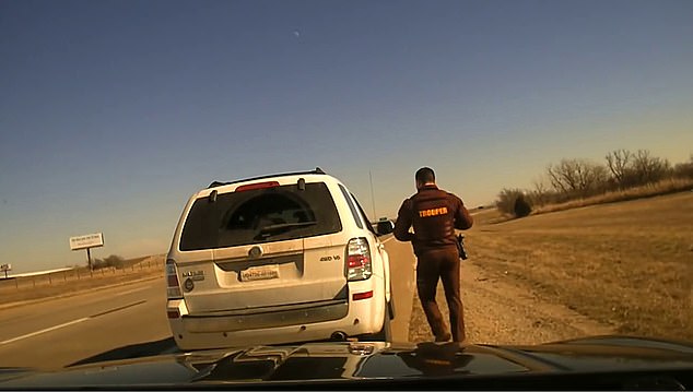 Dashcam footage from January 18 shows the terrifying and graphic incident that took place on I-40 near Cimarron Road