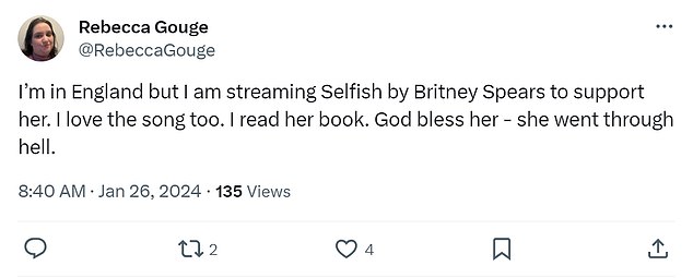 1706275667 849 Britney Spears fans send her 2011 song Selfish soaring back