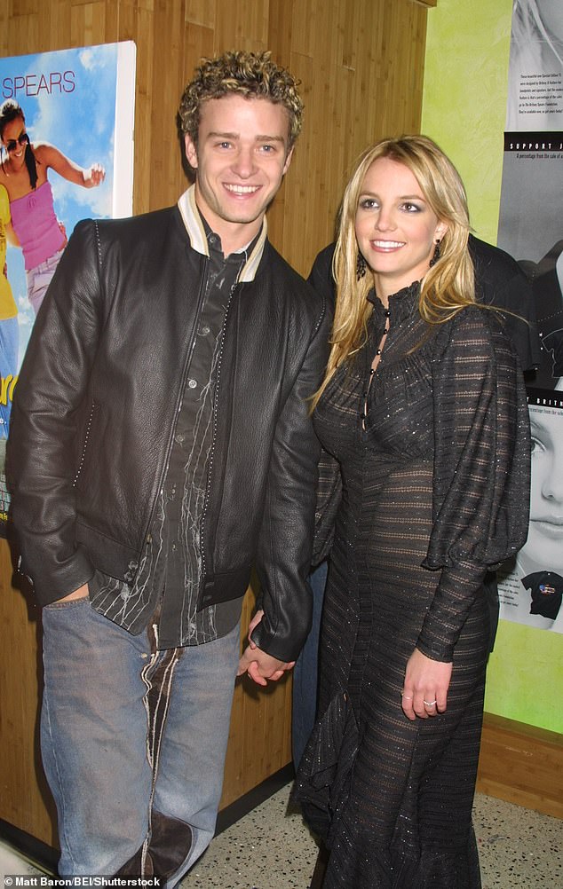 Britney made several accusations against her ex Justin in her 2023 memoir, The Woman In Me, including criticizing his 2002 song Cry Me a River for the way she looked (photo 2002)