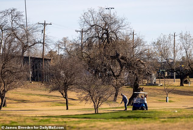 Border Patrol agents are not allowed in the same area where golfers enjoyed sunny weather Thursday afternoon